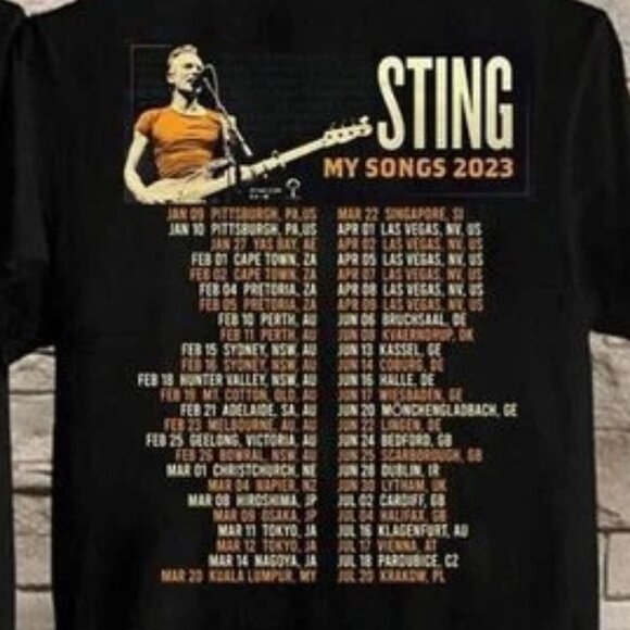 Sting My Songs 2023 Tour Tshirt Sting My Songs World 2 Sided T Shirts 152 - Picture 3 of 6